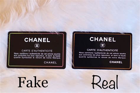 chanel card fake vs real|authenticity card Chanel.